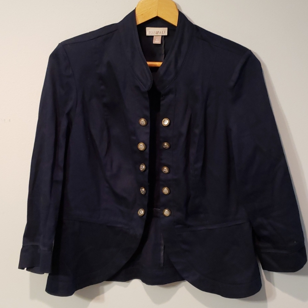 Roz & Ali Navy Blue Military style jacket